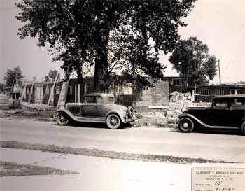 Construction work on buildings #15 and #17, Clement T. Branch Village, September 1940