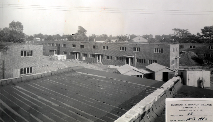 Construction work on buildings #14, #16, and #18, Clement T. Branch Village, October 1940