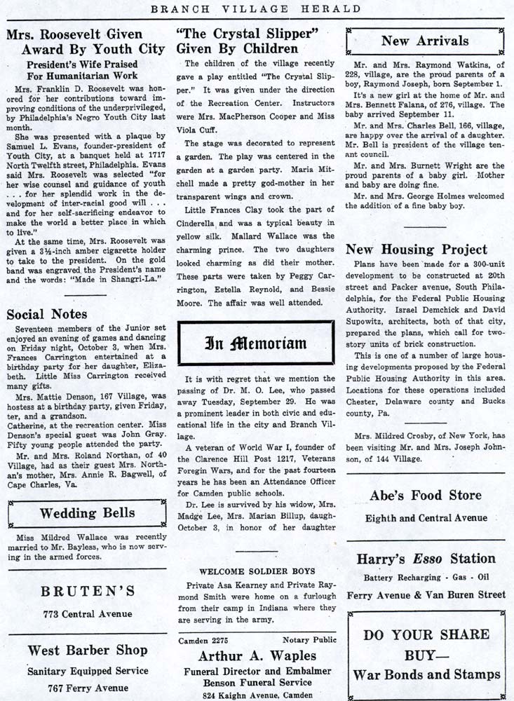 Branch Village Herald, October 1942, page 3