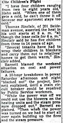 Westfield Acres resident, January 1949