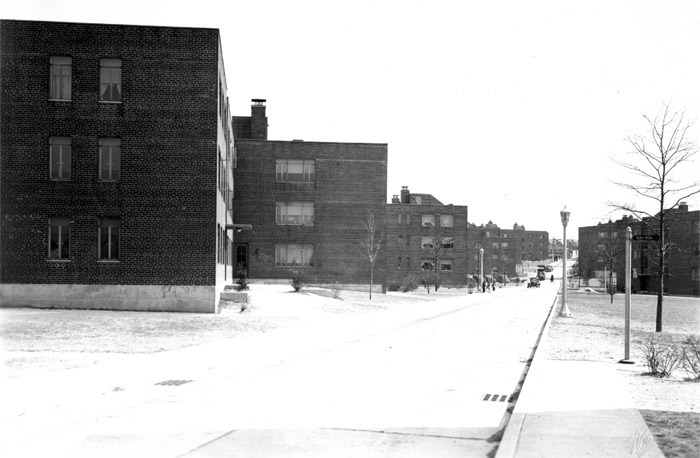 Looking north from Westfield Avenue down Beideman Avenue, 1941
