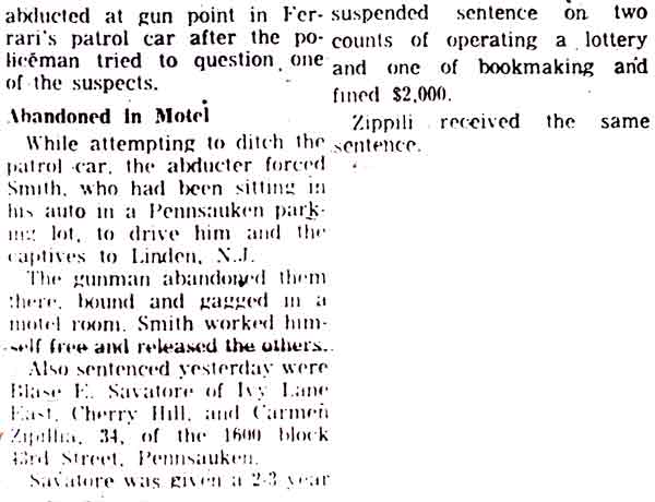 Man Sentenced In Kidnap-Holdup, Camden Courier-Post, July 14, 1967, part 3