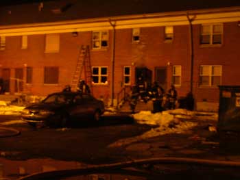 Fire at 707 Ferry Avenue, Roosevelt Manor, February 5, 2005