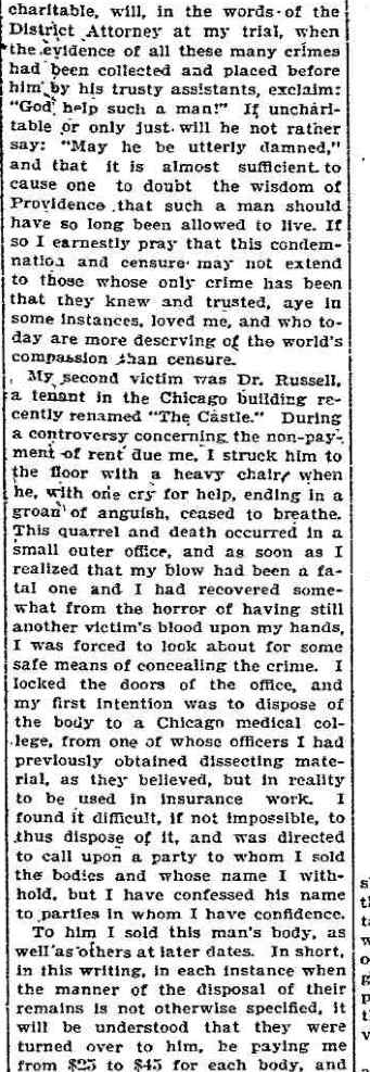 H.H. Holmes confession — page 05-1