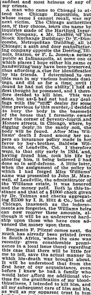 H.H. Holmes confession — page 14