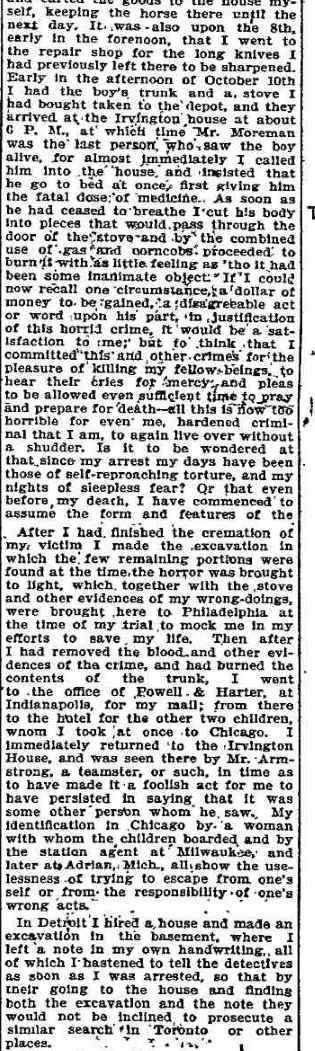 H.H. Holmes confession — page 22