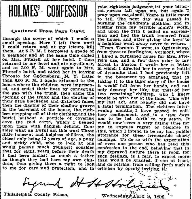 H.H. Holmes confession — page 27