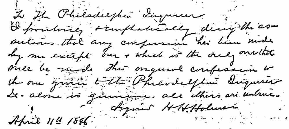 H.H. Holmes confession — page 31