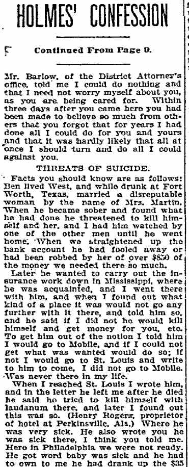 H.H. Holmes confession — page 36