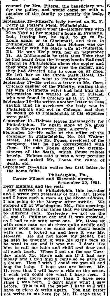 H.H. Holmes confession — page 51