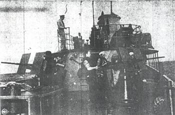 Patrol yacht at sea