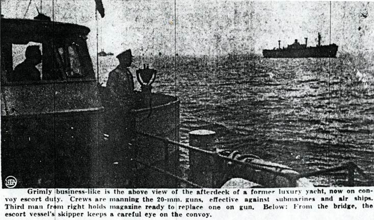 Patrol yacht at sea