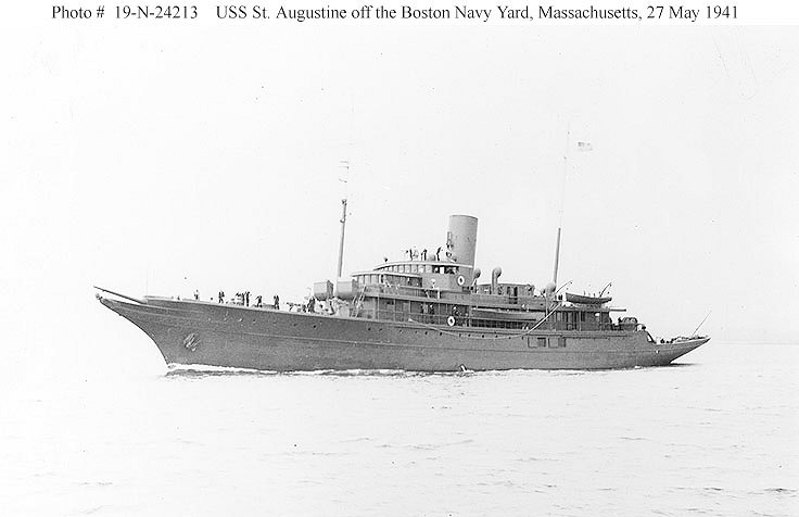USS Saint Augustine (PG-54) off the Boston Navy Yard, Massachusetts, 27 May 1941