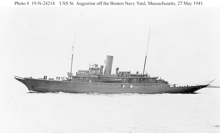 USS Saint Augustine (PG-54) off the Boston Navy Yard, Massachusetts, 27 May 1941