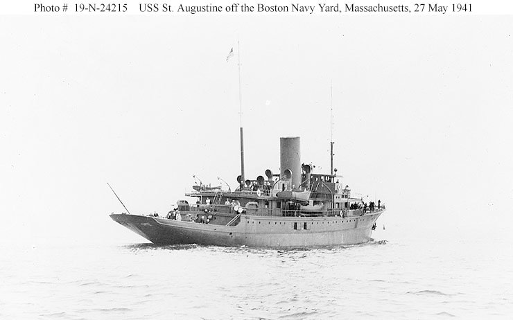 USS Saint Augustine (PG-54) underway off the U.S. East Coast, 22 May 1943