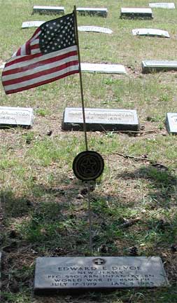 Grave of Private First Class Edward E. DeVoe at Harleigh Cemetery, Camden, New Jersey