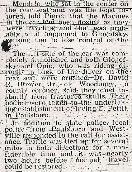 Newspaper clipping continued: coroner's report