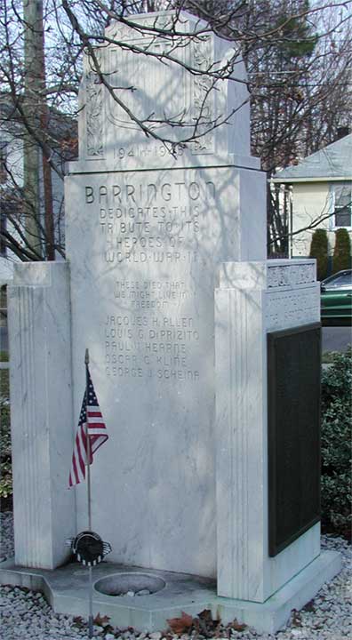 Barrington World War II memorial