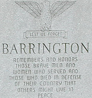 Barrington Korea and Vietnam memorial closeup