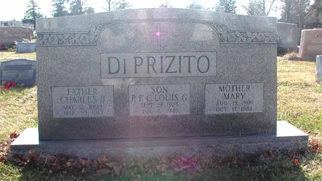 Gravestone of Louis G. Di Prizito at Calvary Cemetery, Cherry Hill NJ