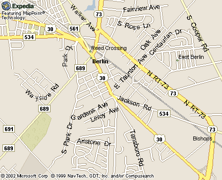 Map of Berlin, N.J.