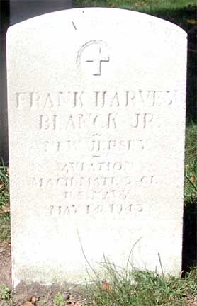 Memorial marker for Frank Harvey Blanck Jr., Berlin NJ