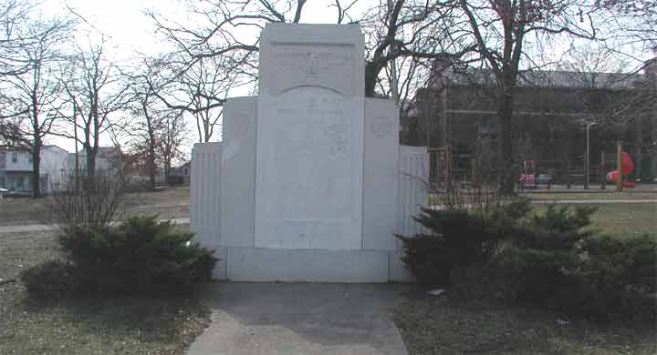 WWII monument at Veterans Memorial Park, corner of 27th Street and Arthur Avenue, Camden NJ