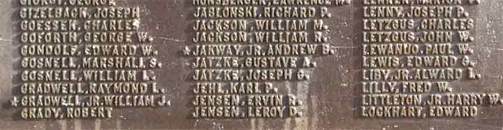 Inscription detail, Fairview Yorkship Square War Memorial