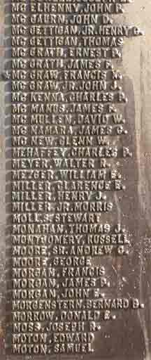 Inscription detail, Fairview Yorkship Square War Memorial