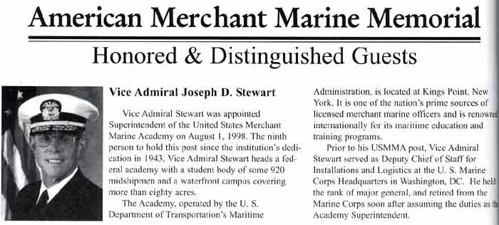 Memorial plaque: U.S. Merchant Marine and U.S. Navy Armed Guard, top section
