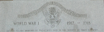 Roosevelt Plaza War Memorial inscription panel, Camden NJ