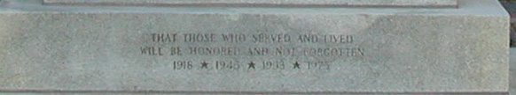 Roosevelt Plaza War Memorial inscription panel, Camden NJ