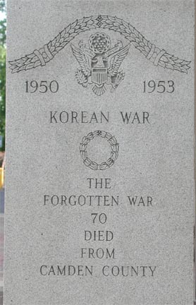 Roosevelt Plaza War Memorial — East side inscription panel