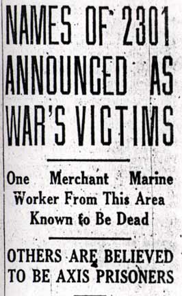 Names of 2301 Announced as War's Victims — Camden Courier-Post, September 29, 1942