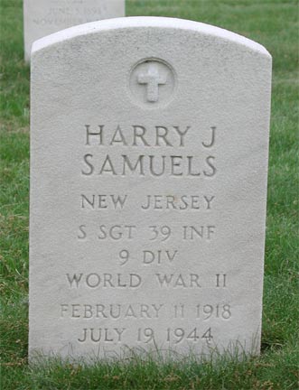 Clementon NJ World War II memorial listing Harry J. Samuels