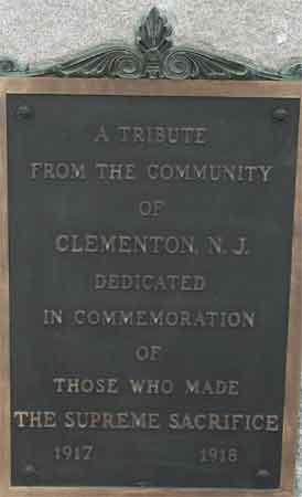 Clementon War Memorial panel