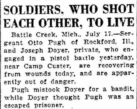 Soldiers Who Shot Each Other to Live, Decatur Daily Review July 17 1920