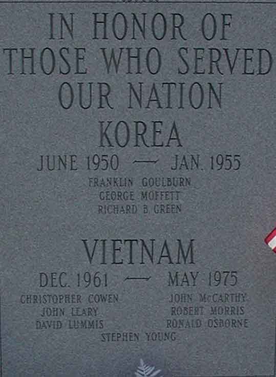 Collingswood Korea & Vietnam War Memorial panel