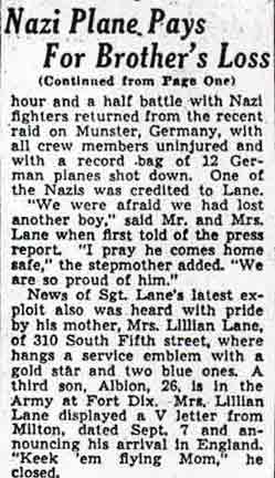 Nazi Plane Pays For Brother's Loss, continued