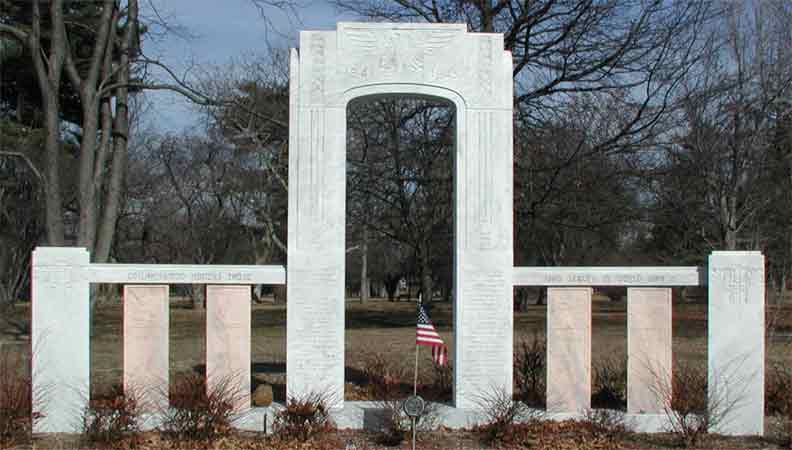 Collingswood, N.J. WWII War Memorial closeup