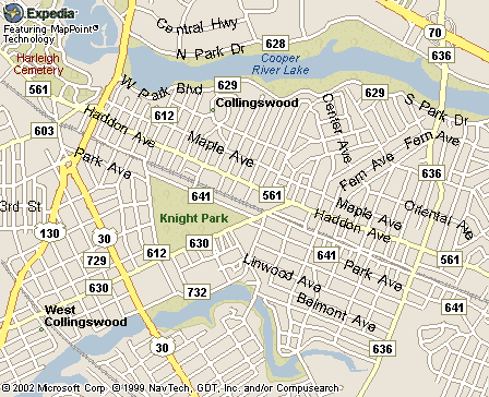Map of Knight Park, Collingswood, N.J.
