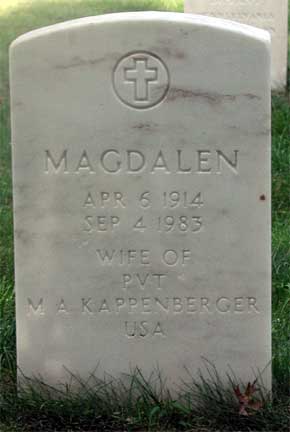 Delaware Township Cherry Hill NJ World War II memorial listing Magdalen Kappenberger