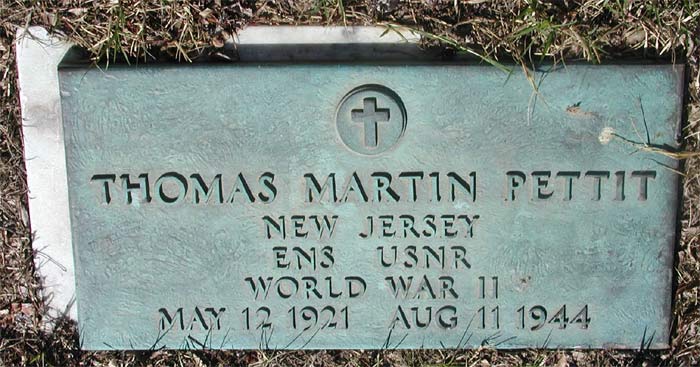 Delaware Township Cherry Hill NJ World War II memorial listing Thomas Martin Pettit