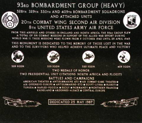 93rd Bomb Group memorial