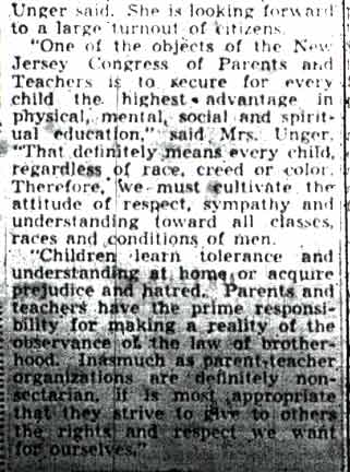Newspaper clipping: Family of 14 — text continued