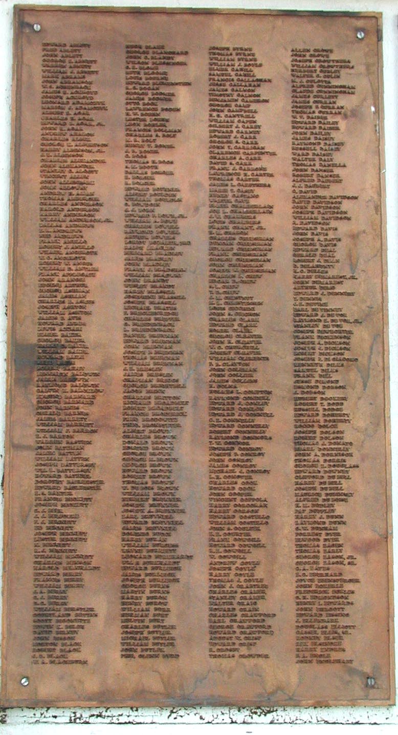 Gloucester City WWII Memorial panel 1