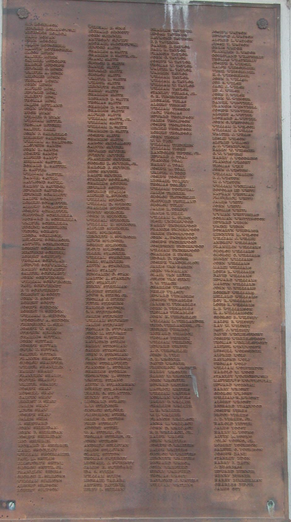 Gloucester City WWII Memorial panel 4