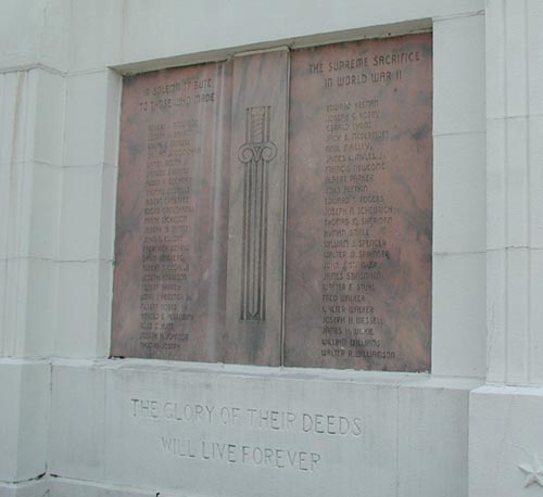 Gloucester City WWII Memorial panel 5
