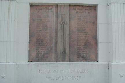 Gloucester City WWII Memorial panel 6
