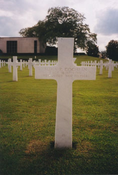 Gravestone of Technical Sergeant Alden P. Cochran at Henri-Chapelle American Cemetery